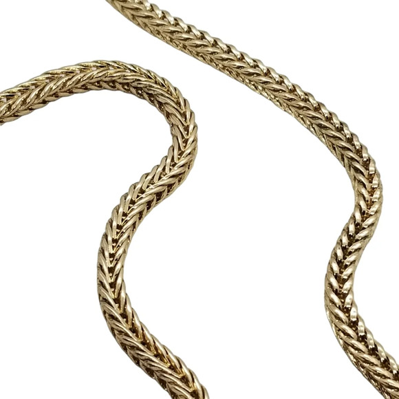 GUESS NWOT GOLDPLATED FOXTAIL  ROPE STYLE CHAIN NECKLACE - Picture 4 of 6